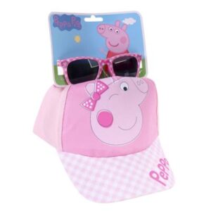 Peppa pig шапка в комплект с очила