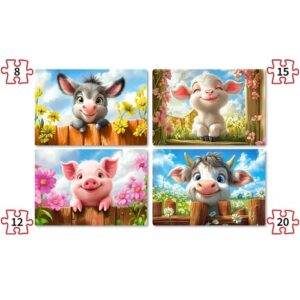 Комплект 4 пъзела B-041084 - Cute Animals